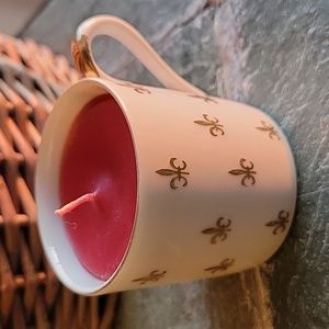 Fleur-de-lis Candle Espresso Cup. 2 " By 2". Perfect Condition.